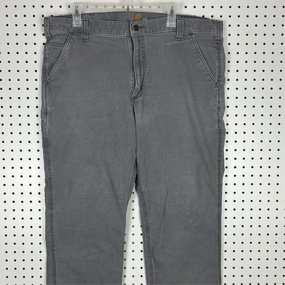 Carhartt Work Wear Pants40x30 Men's Gray Relaxed Fit 102291-033 Cotton Blend Y2K